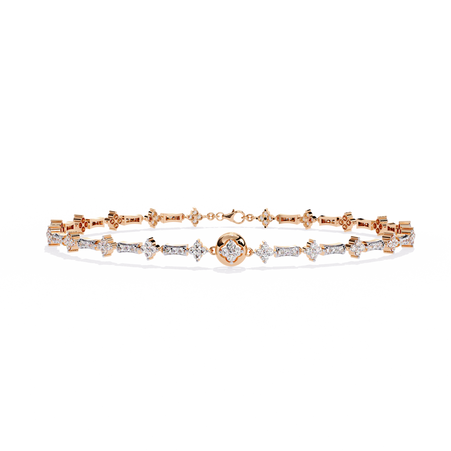 Round Cut Lab Grown Diamond Unique Delicate Classic Wedding Tennis Bracelet Gift For Women's