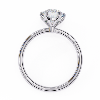 Round Cut Lab Diamond Prong set Solitaire Ring