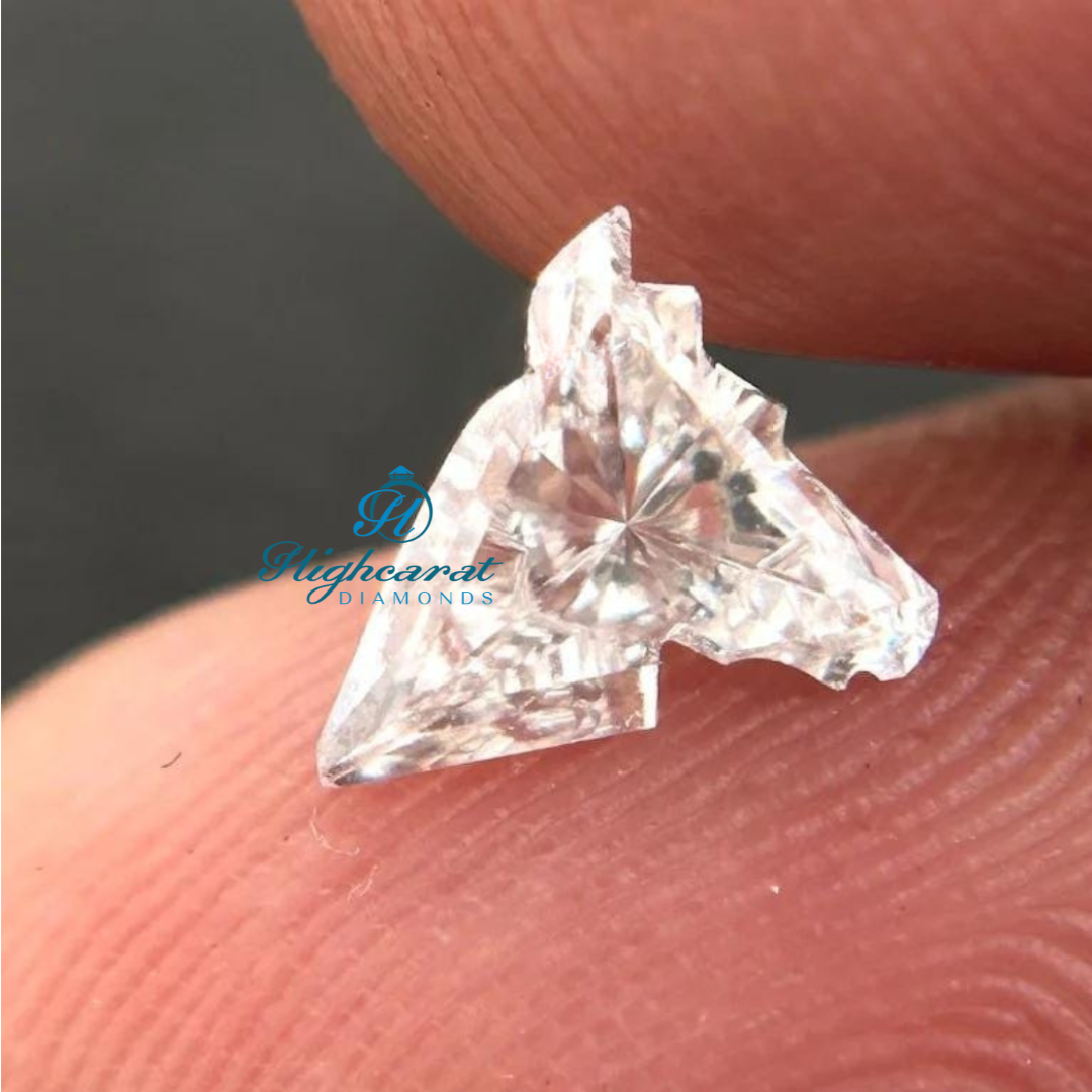 Horse Shape Elegant White Colorless Loose Diamond, Antique Statement Loose Stunning Dainty Diamond Use For Earring, Pendant