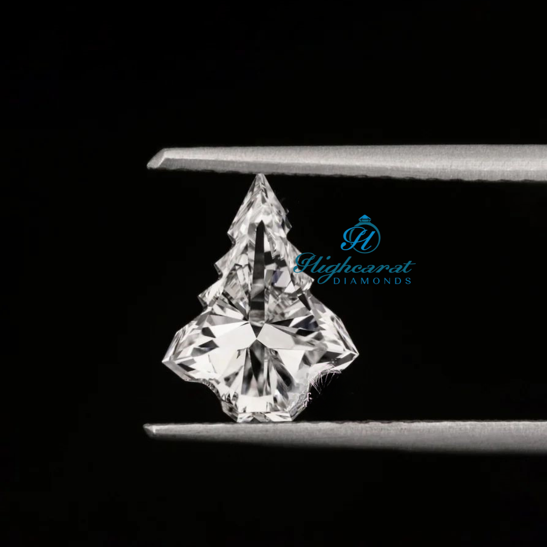 Christmas Tree Shape Diamond, Antique Top Grade Loose Lab Grown Diamond, Stunning Delicate Elegance Diamond Necklace For Her
