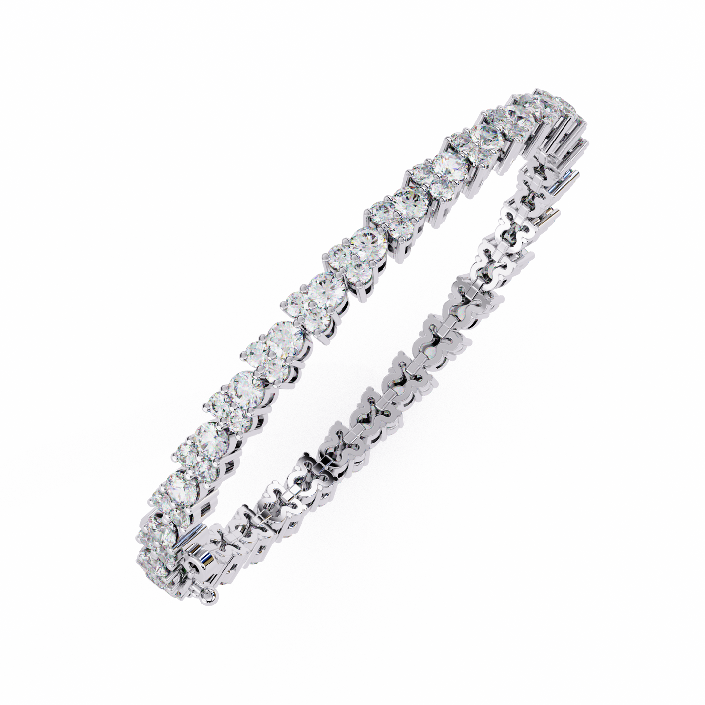 2.00Ct Round Cut High Quality Diamond Antique Delicate Three Stone Sparkling Bridesmaid Tennis Bracelet Gift For Her - HIGHCARAT DIAMONDS