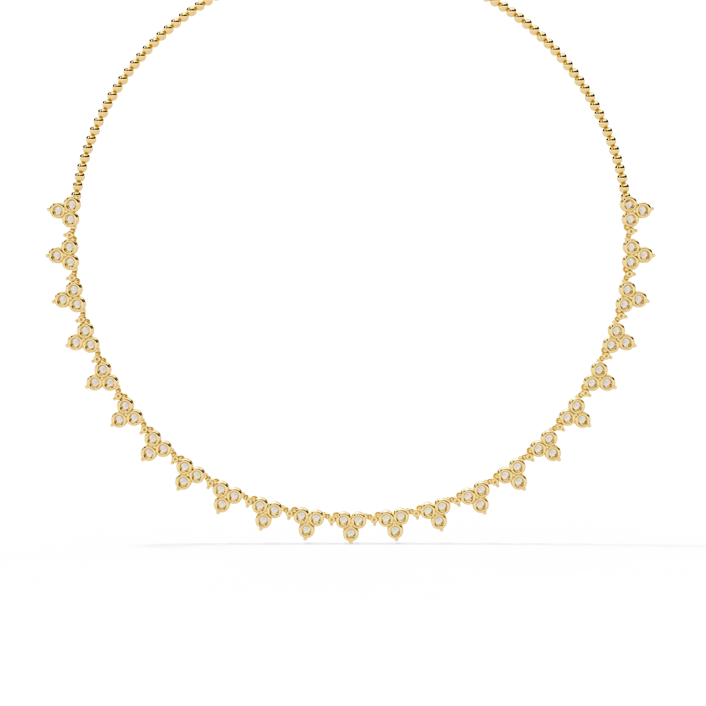2.14 CT Round Cut Lab Grown And Natural Very Elegant Stunning Diamond Necklace For Bridal - HIGHCARAT DIAMONDS