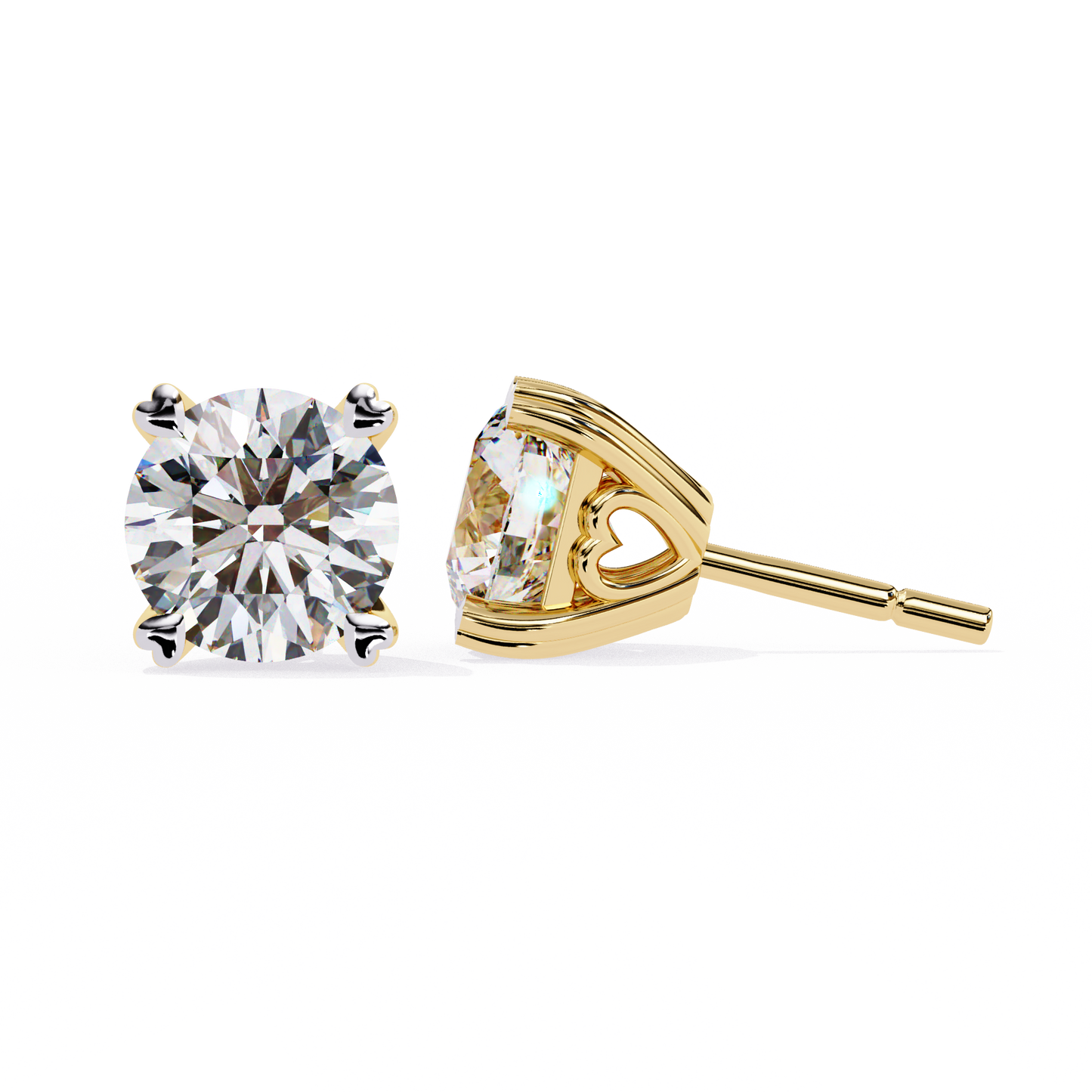 2.57CT Round Cut Top Grade Diamond Certified Cluster Stunning Timeless Stud Earring For Gift - HIGHCARAT DIAMONDS