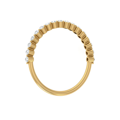 Round Cut Diamond Eternity Band Ring In 14K Gold Light & Comfortable For Daily Wearing