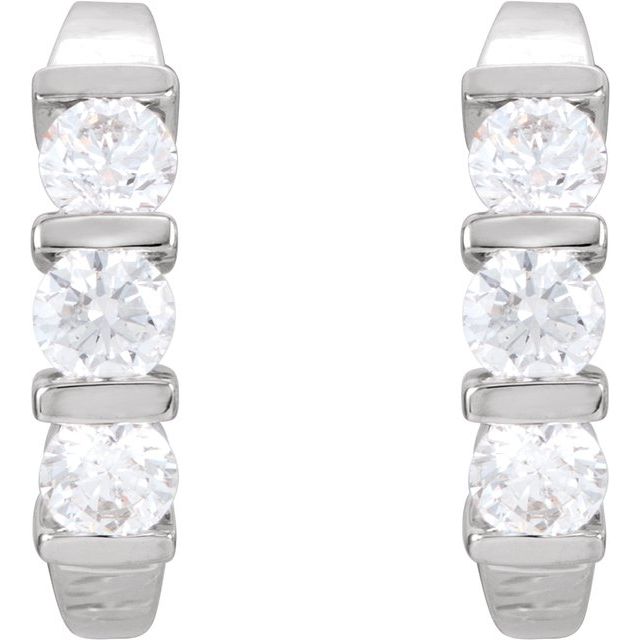 14K White 1/2 CTW Lab-Grown Diamond Earrings