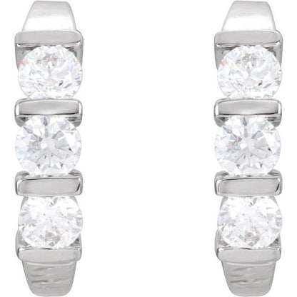 14K White 1/2 CTW Lab-Grown Diamond Earrings