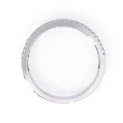 Baguette And Round Cut Diamond 3 Row Elegant Stacking Unique Perfect Wedding Band Band Gift For Her