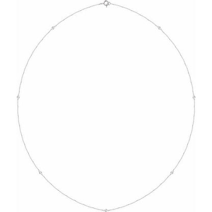 14K Yellow 1/5 CTW Lab-Grown Diamond 3-Station 18" Necklace