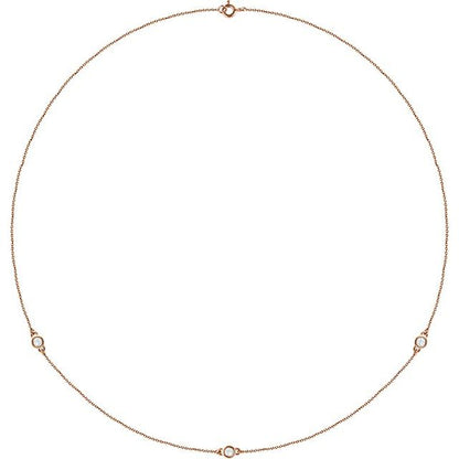14K Yellow 1/5 CTW Lab-Grown Diamond 3-Station 18" Necklace