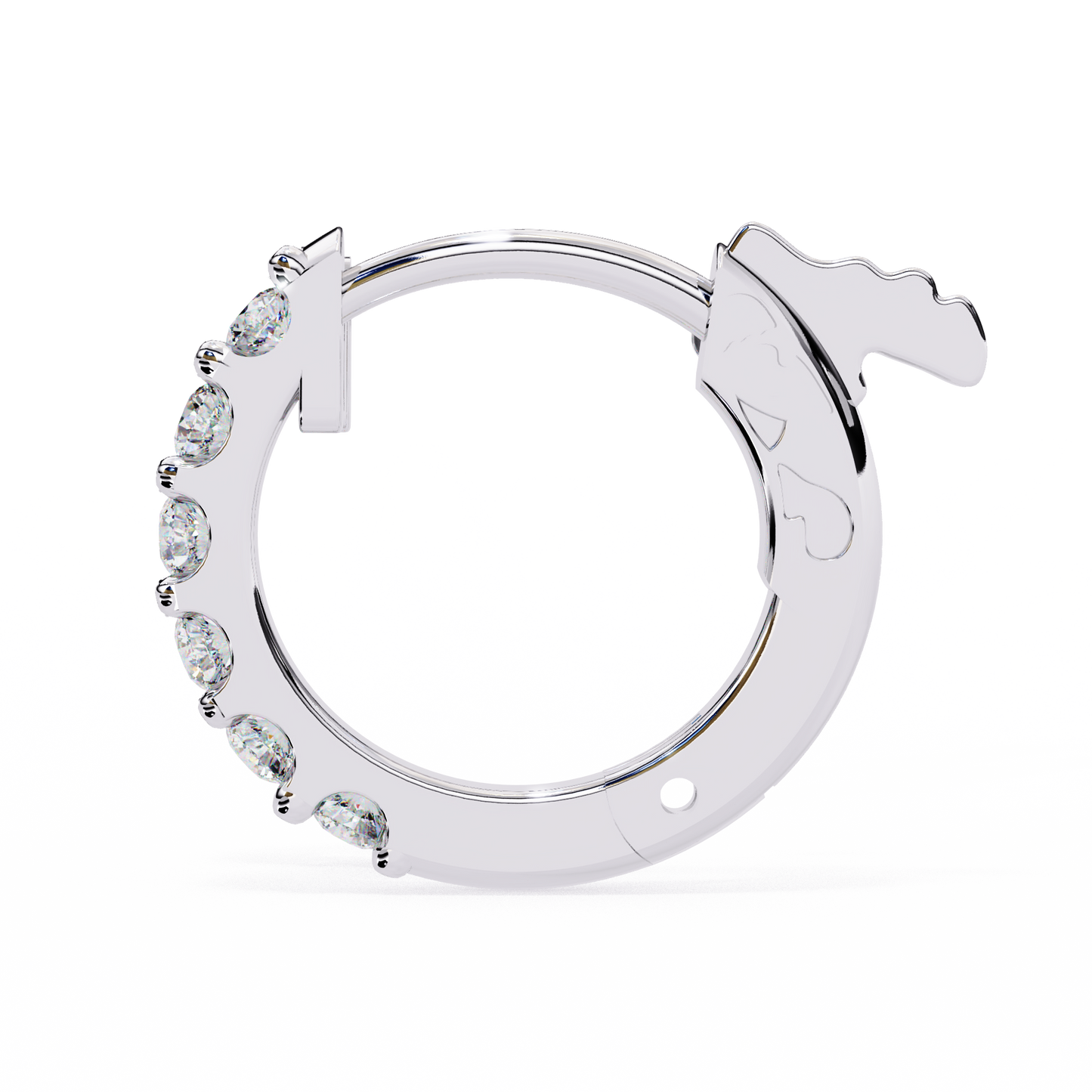 Round Cut Top Grade Diamond Antique Elegant Cluster Art Deco Perfect Hoop Earring Gift For Her