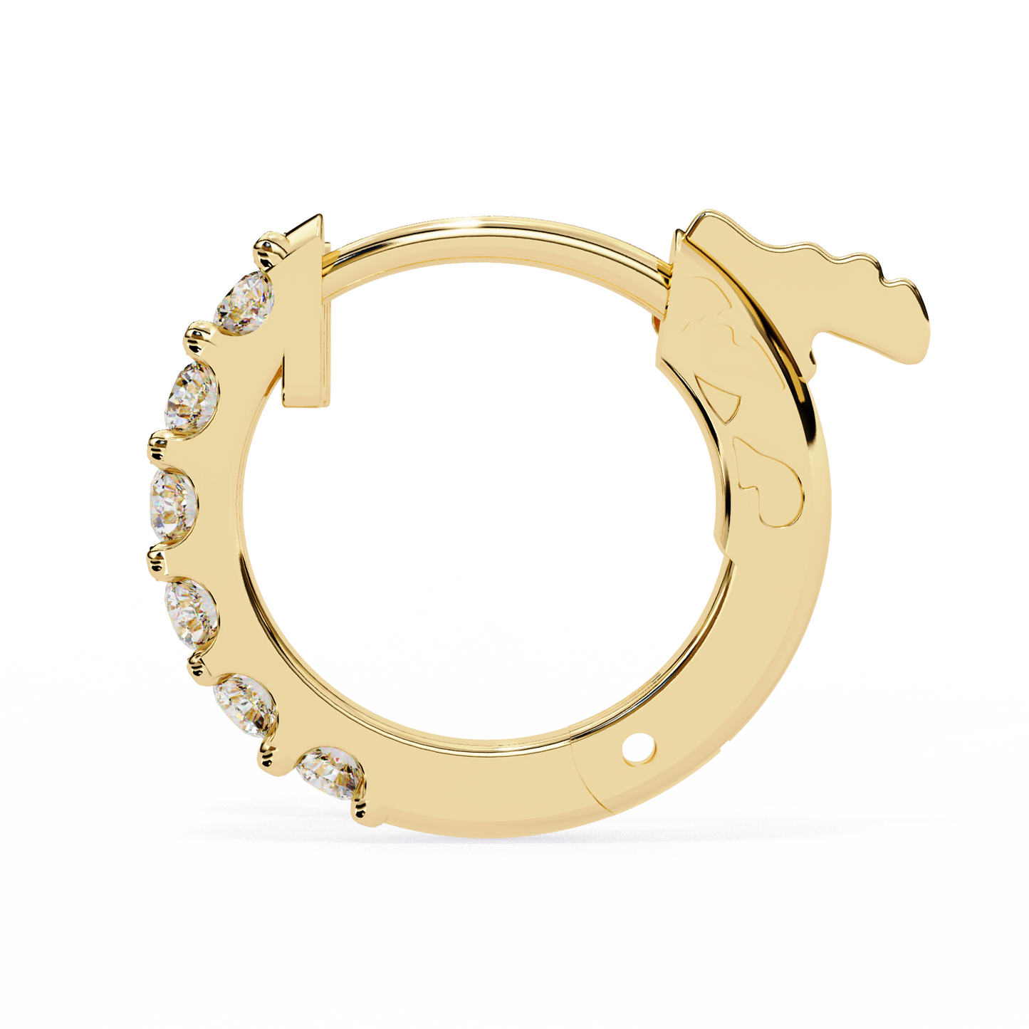 Round Cut Top Grade Diamond Antique Elegant Cluster Art Deco Perfect Hoop Earring Gift For Her