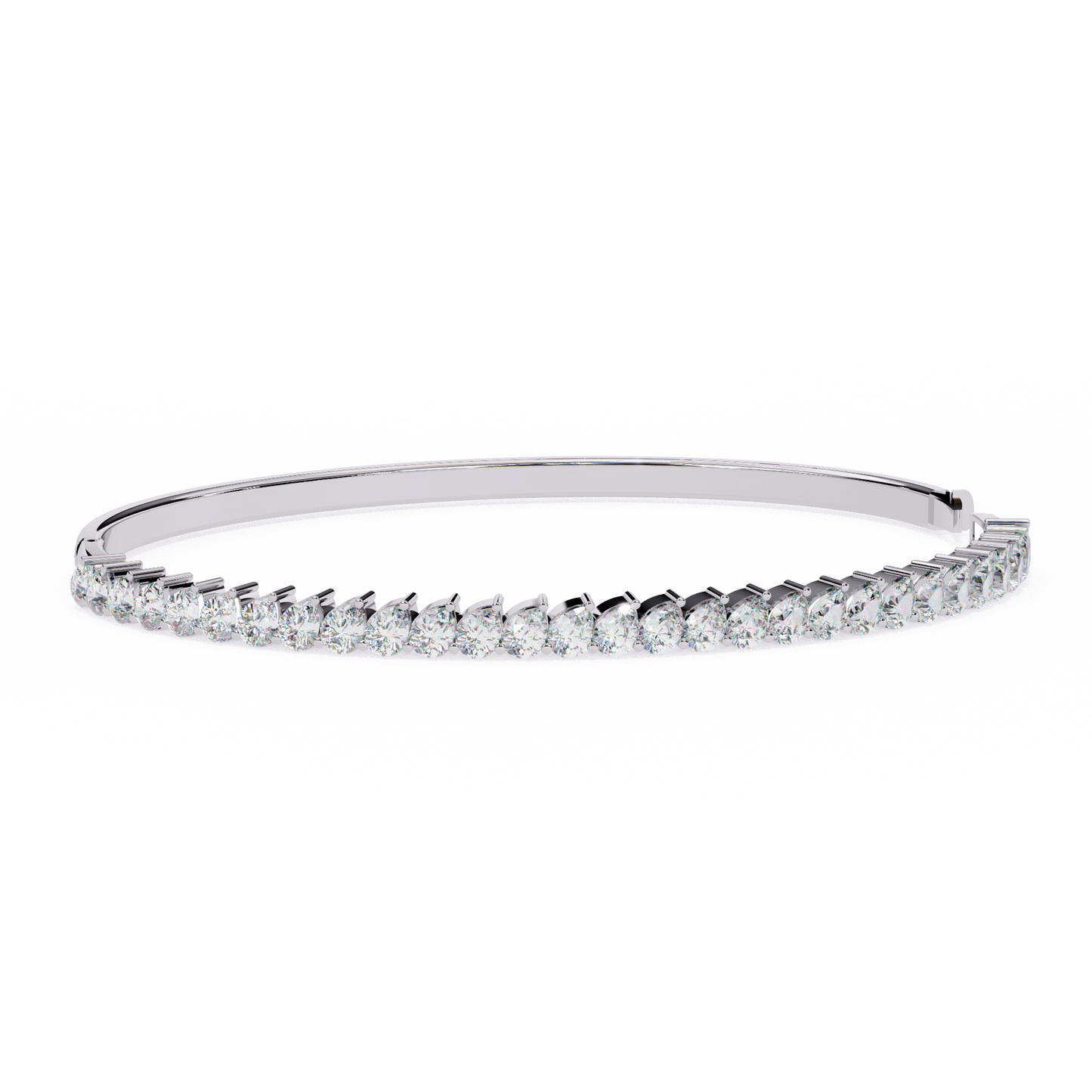 4.06Ct Pear Cut Top Grade Natural Diamond Antique Handcrafted Minimalist Vintage Cluster Bangle Bracelet for Women's