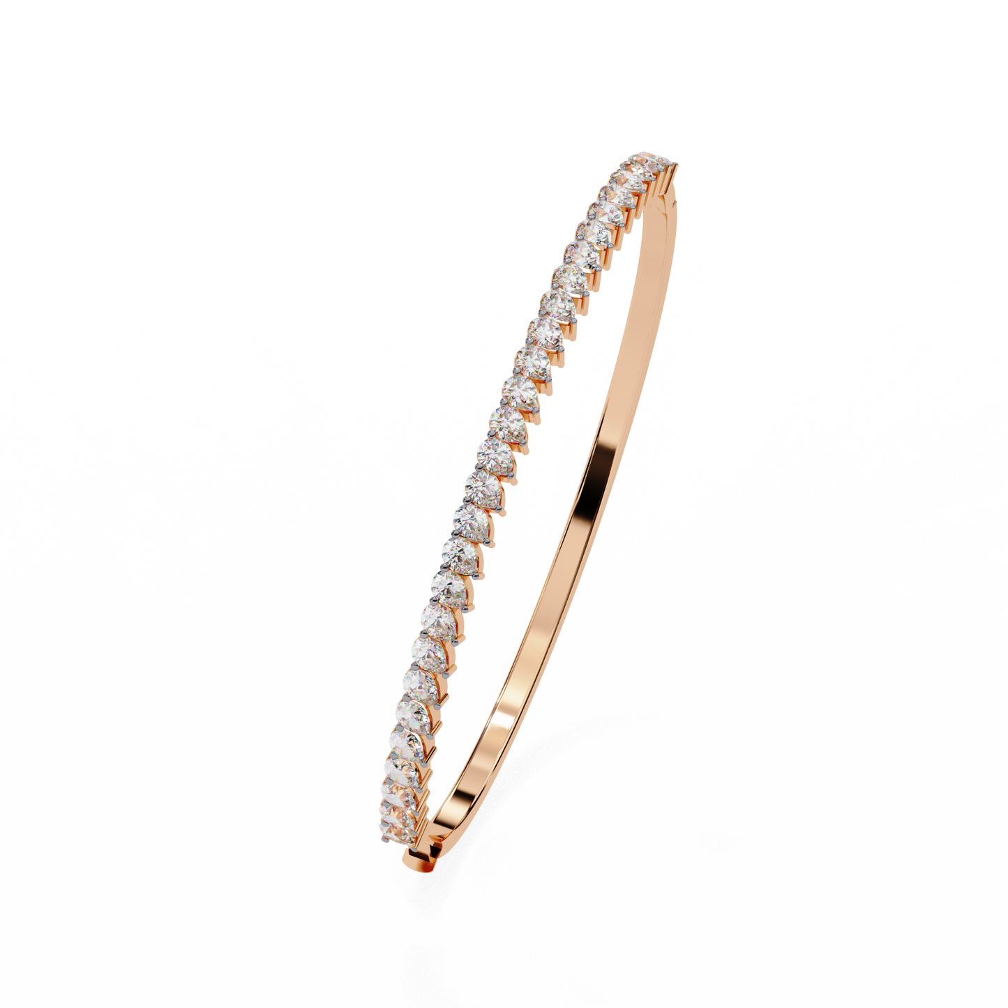 4.06Ct Pear Cut Top Grade Natural Diamond Antique Handcrafted Minimalist Vintage Cluster Bangle Bracelet for Women's