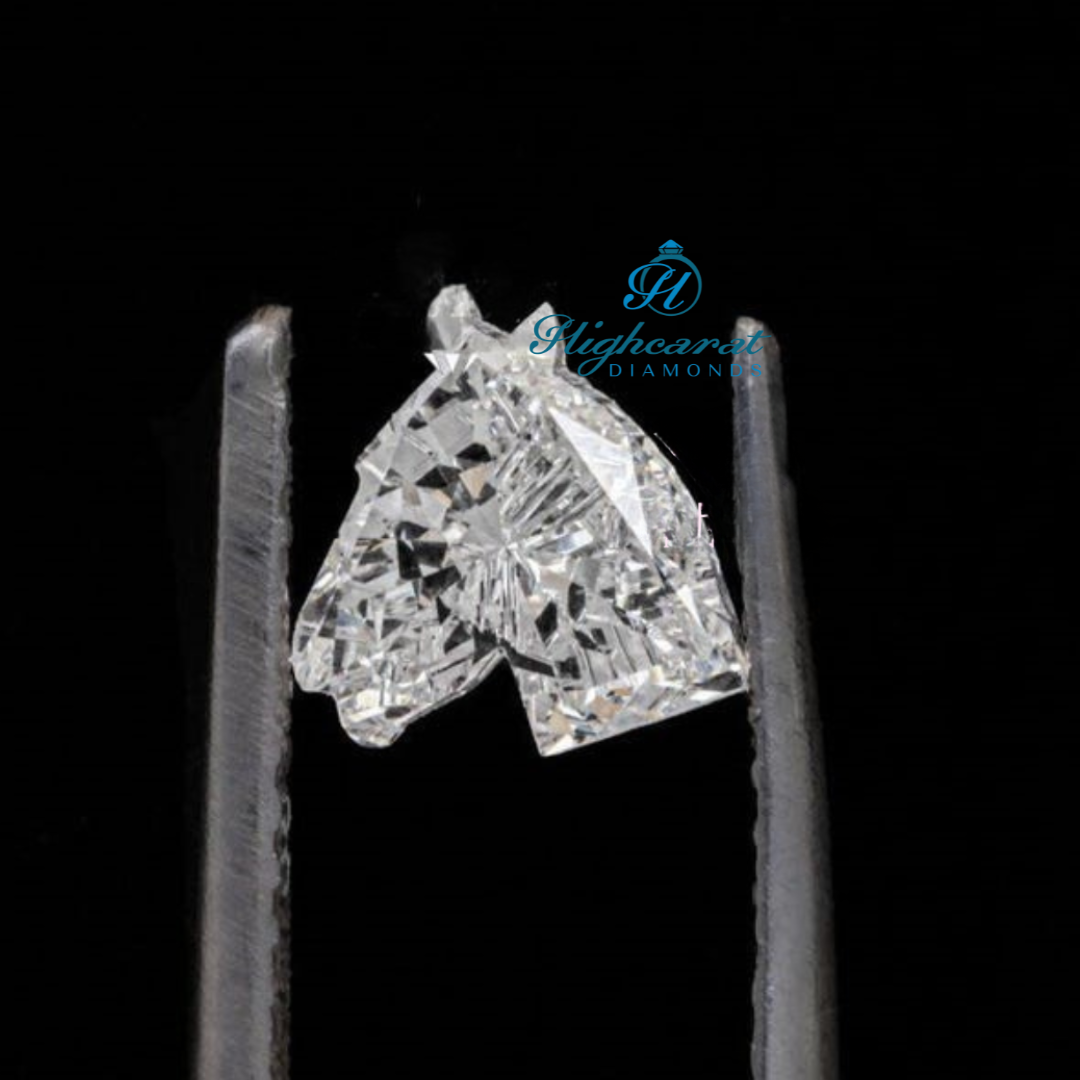 Horse Shape Elegant White Colorless Loose Diamond, Antique Statement Loose Stunning Dainty Diamond Use For Earring, Pendant