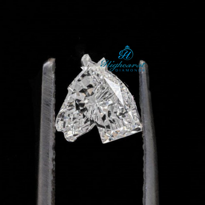 Horse Shape Elegant White Colorless Loose Diamond, Antique Statement Loose Stunning Dainty Diamond Use For  Earring, Pendant