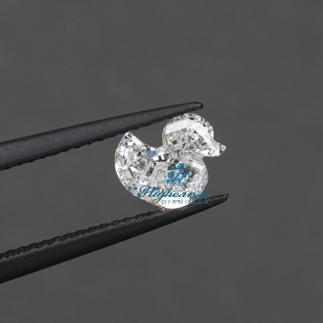 Elegant Duck Shape Loose Lab Grown Diamond, Sparkling Antique Minimalist Cluster Diamond Use For Pendant