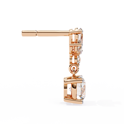 1.17Ct Round, Marquise And Pear Cut Diamond Delicate Stunning Dainty Statement Drop Bridesmaid Earring Gift For Women's