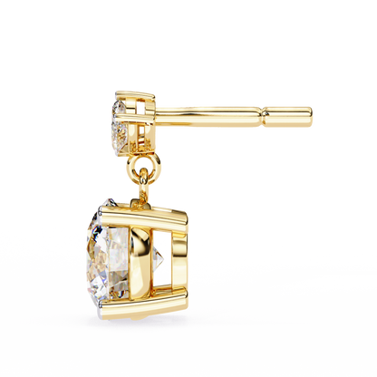 2.02Ct Marquise And Round Cut Lab Grown Diamond Classic Timeless Vintage Drop Earring, Annivrasry Gift For Her