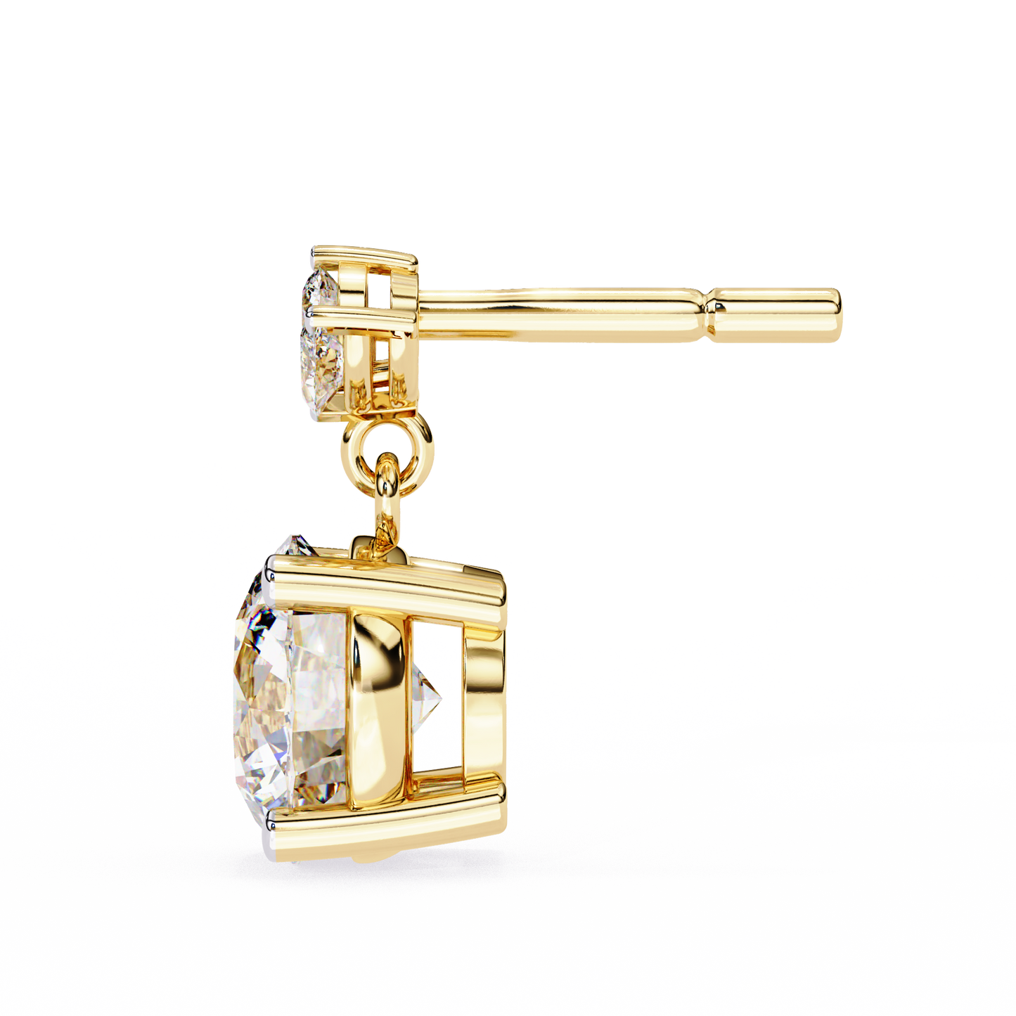 2.02Ct Marquise And Round Cut Lab Grown Diamond Classic Timeless Vintage Drop Earring, Annivrasry Gift For Her