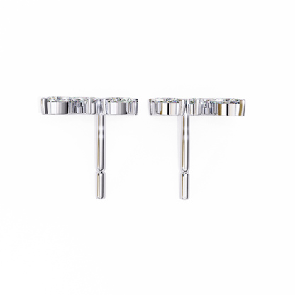 Marquise And Round Cut Top Grade Diamond Unique Prong Set Art Deco Antique Engagement Stud Earring For Her