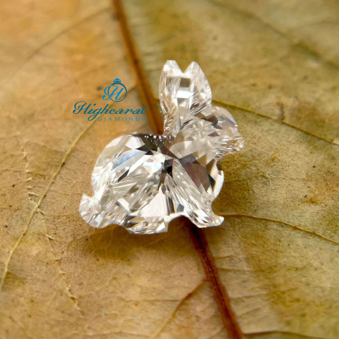 Rabbit Shape Elegant Diamond, High Quality Lab Grown Loose Diamond, Classic Minimalist Diamond Use For Jewelry Making In Women's