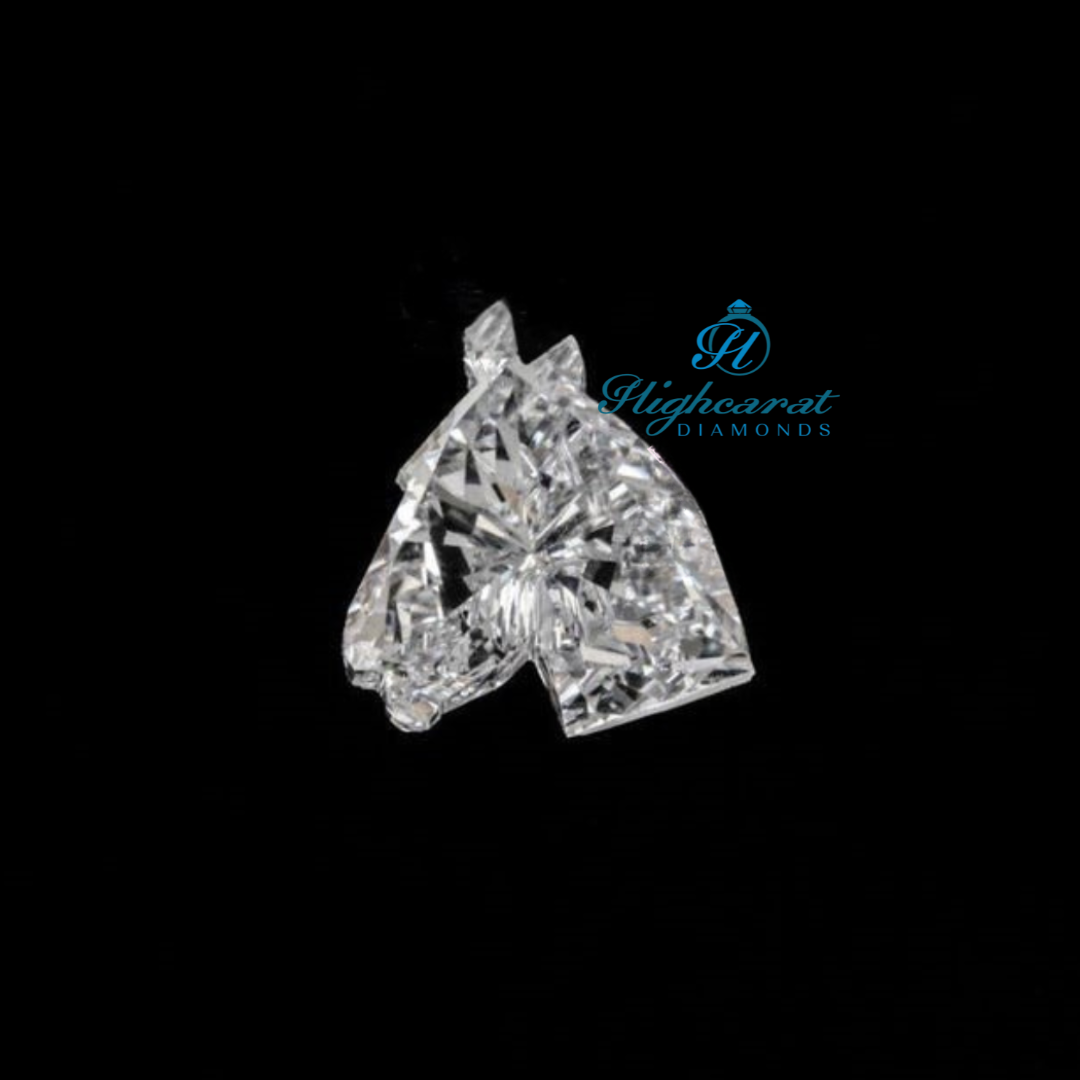 Horse Shape Elegant White Colorless Loose Diamond, Antique Statement Loose Stunning Dainty Diamond Use For Earring, Pendant