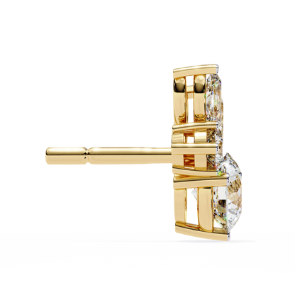 1.43Ct Round And Marquise Cut Diamond Unique Elegant Prong Set Cluster Stunning Dainty Stud Earring For Women's