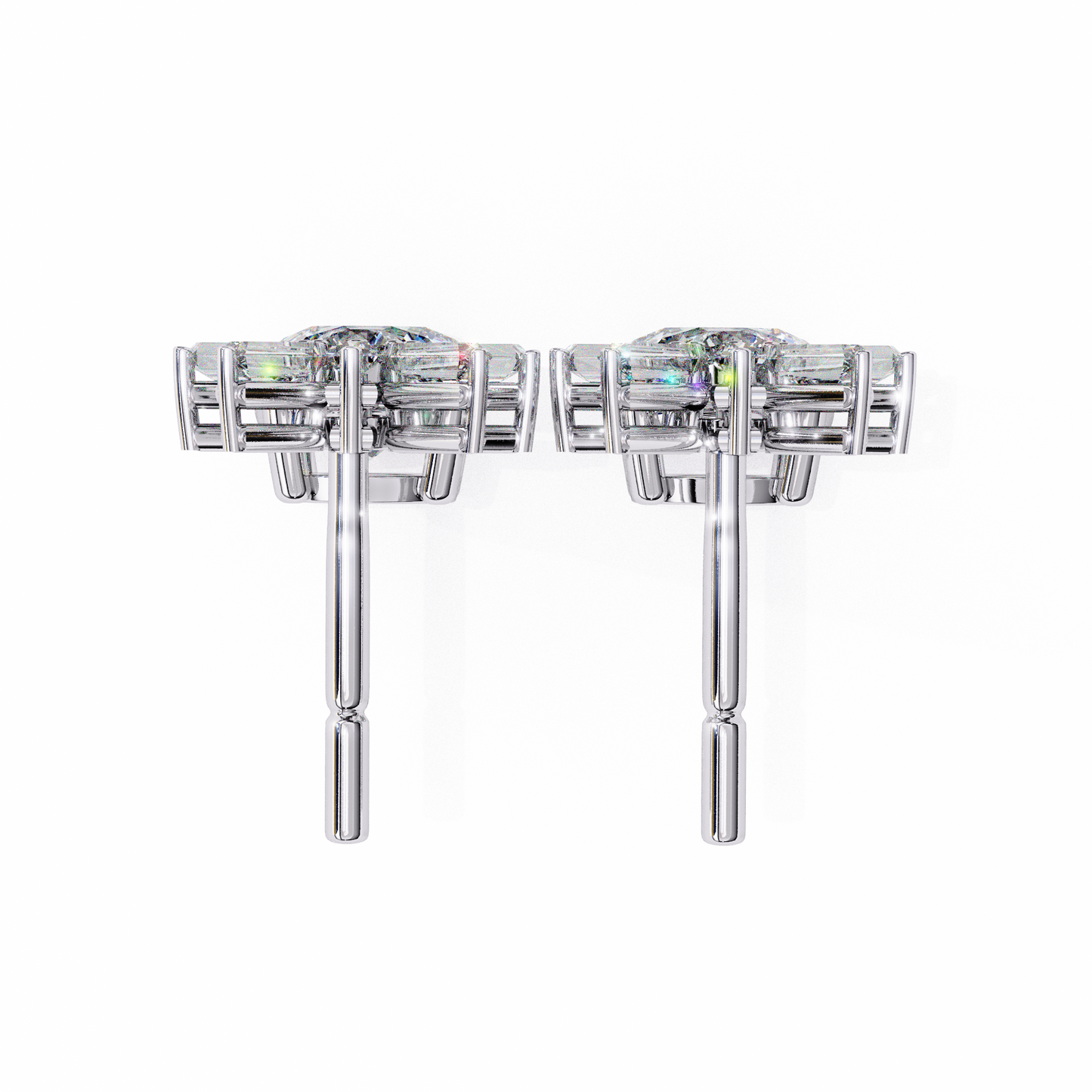 Baguette And Round Cut High Quality Diamond Antique Art Deco Vintage Classic Handmade Drop Wedding Earring Gift For Her