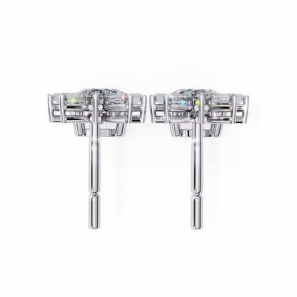 Baguette And Round Cut High Quality Diamond Antique Art Deco Vintage Classic Handmade Drop Wedding Earring Gift For Her