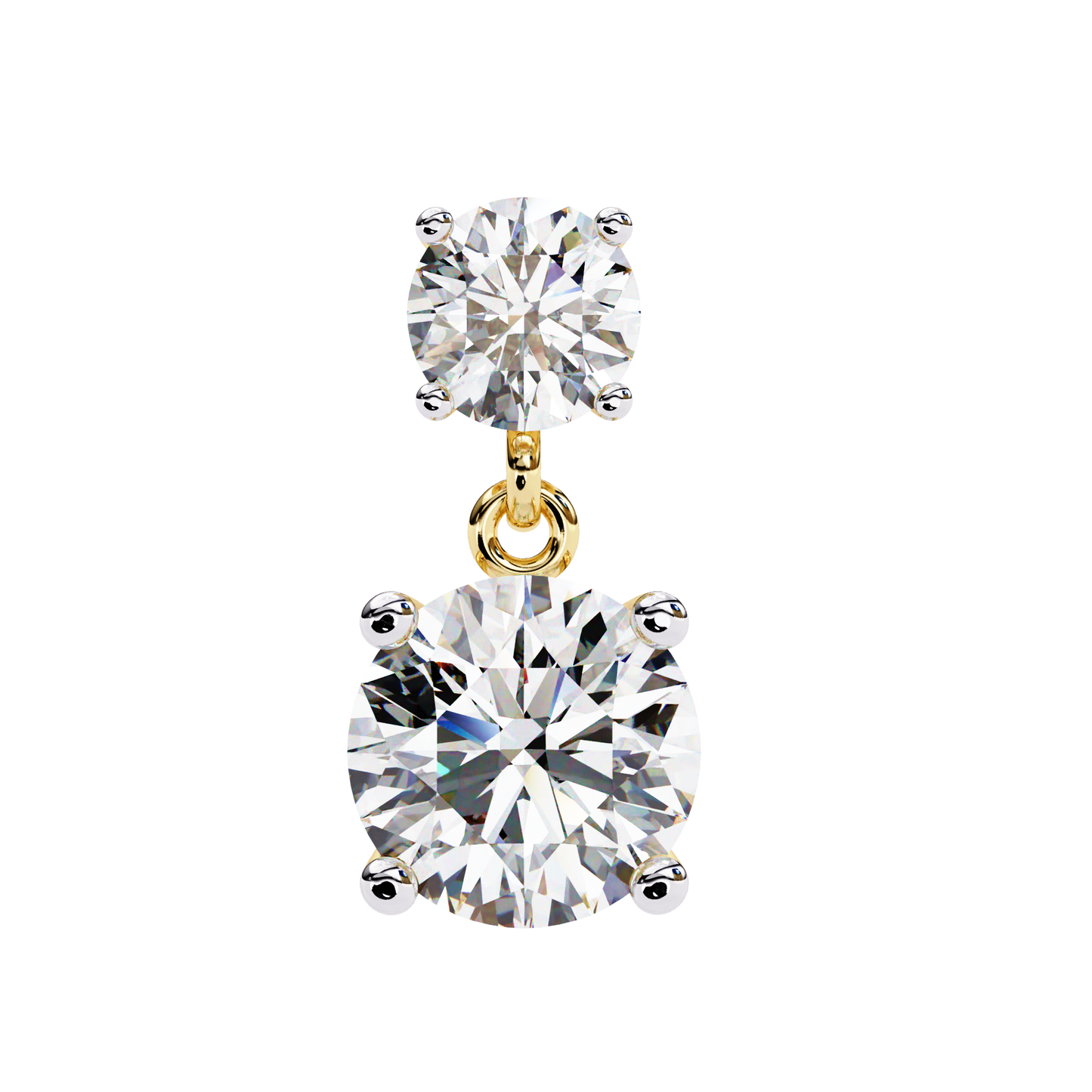 3.73Ct Round Cut Top Grade Lab Grown Diamond Elegant Dainty Classic Vintage Prong Set Drop Wedding Earring For Women's