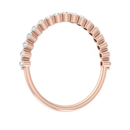 Round Cut Diamond Eternity Band Ring In 14K Gold Light & Comfortable For Daily Wearing