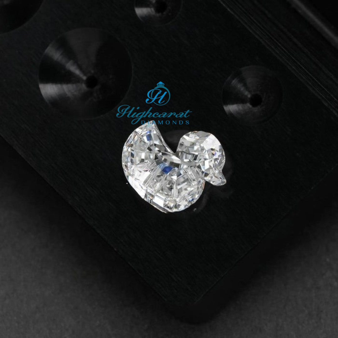 Elegant Duck Shape Loose Lab Grown Diamond, Sparkling Antique Minimalist Cluster Diamond Use For Pendant