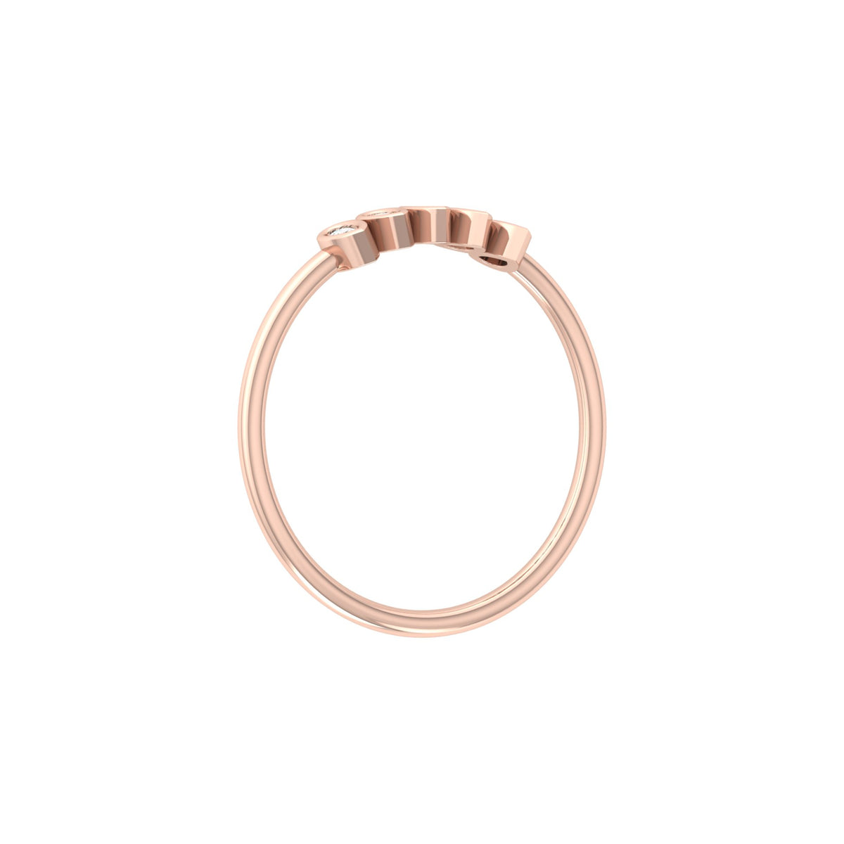 5 Stone Pear Cut Bezel Set Diamond Wedding Ring in 14KT Gold Lab Grown or Natural for Her - HIGHCARAT DIAMONDS