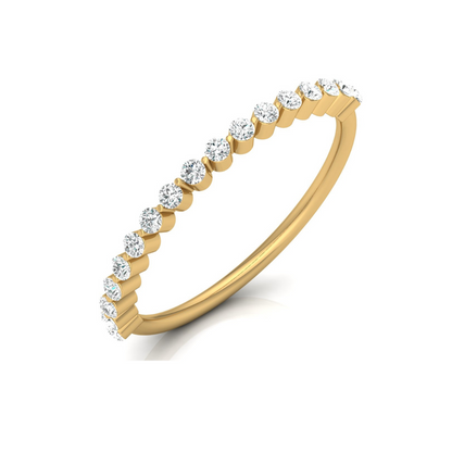 Round Cut Diamond Eternity Band Ring In 14K Gold Light & Comfortable For Daily Wearing