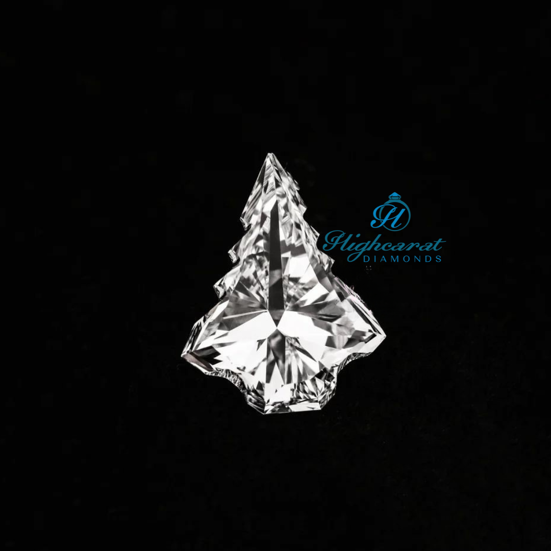 Christmas Tree Shape Diamond, Antique Top Grade Loose Lab Grown Diamond, Stunning Delicate Elegance Diamond Necklace For Her