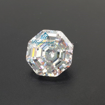 Hexagon Step Cut Antique Diamond , Elegant Vintage Cluster Classic Lab Grown Diamond, Use For Necklace