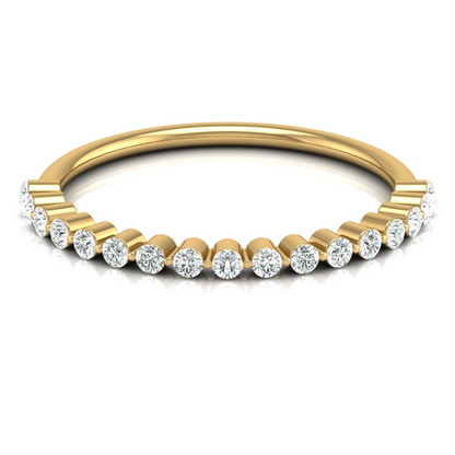 Round Cut Diamond Eternity Band Ring In 14K Gold Light & Comfortable For Daily Wearing