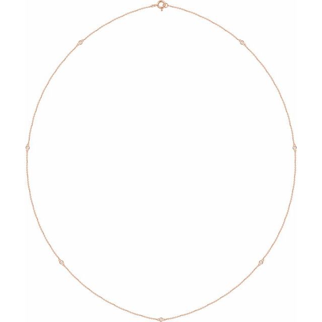 14K Yellow 1/5 CTW Lab-Grown Diamond 3-Station 18" Necklace