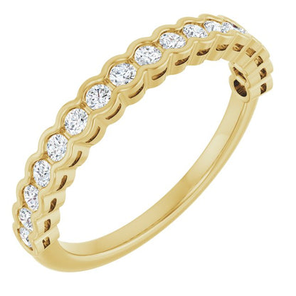 14K Yellow 1/4 CTW Lab-Grown Diamond Anniversary Band