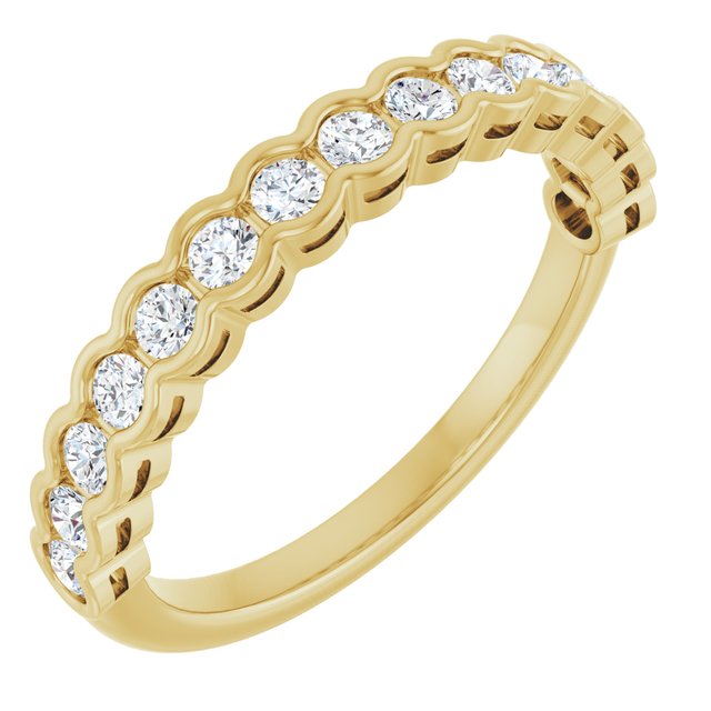 14K Yellow 1/4 CTW Lab-Grown Diamond Anniversary Band