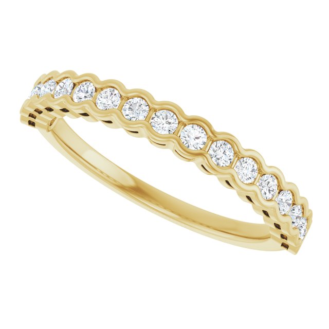 14K Yellow 1/4 CTW Lab-Grown Diamond Anniversary Band
