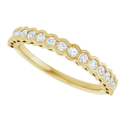14K Yellow 1/4 CTW Lab-Grown Diamond Anniversary Band