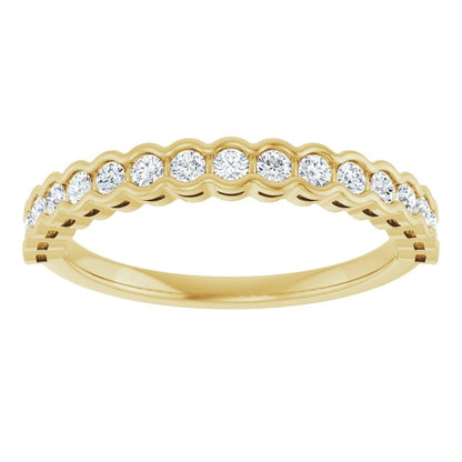 14K Yellow 1/4 CTW Lab-Grown Diamond Anniversary Band