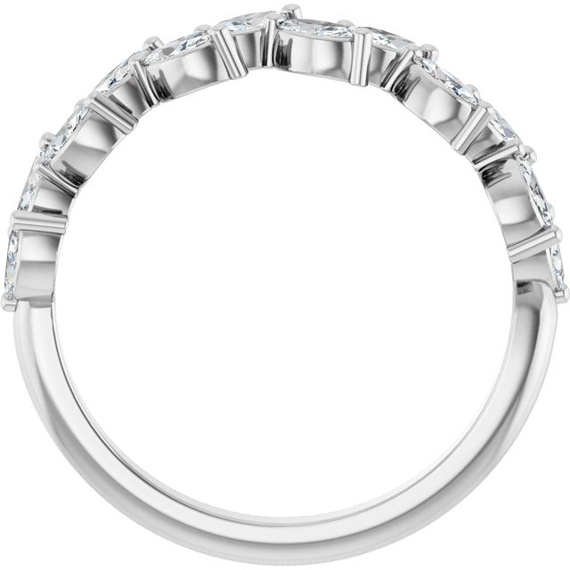 14K White 5/8 CTW Lab-Grown Diamond Anniversary Band
