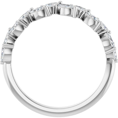 14K White 5/8 CTW Lab-Grown Diamond Anniversary Band