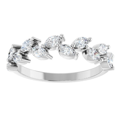 14K White 5/8 CTW Lab-Grown Diamond Anniversary Band