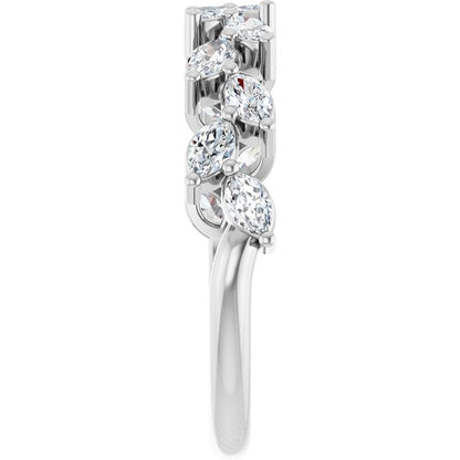 14K White 5/8 CTW Lab-Grown Diamond Anniversary Band