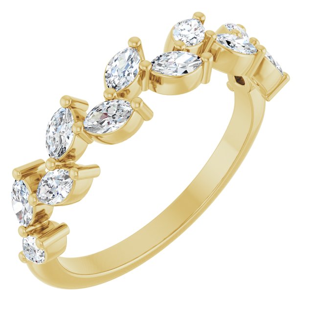 14K White 5/8 CTW Lab-Grown Diamond Anniversary Band