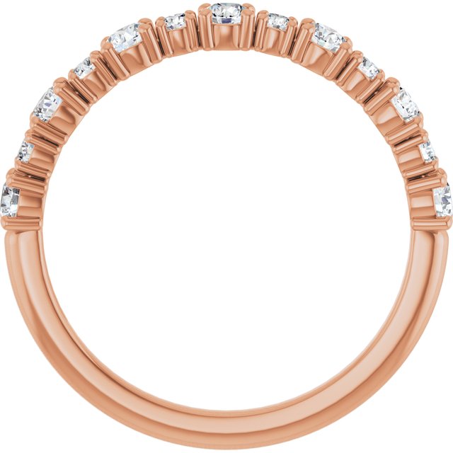 14K Rose 1/2 CTW Lab-Grown Diamond Anniversary Band