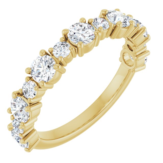 14K Rose 1/2 CTW Lab-Grown Diamond Anniversary Band